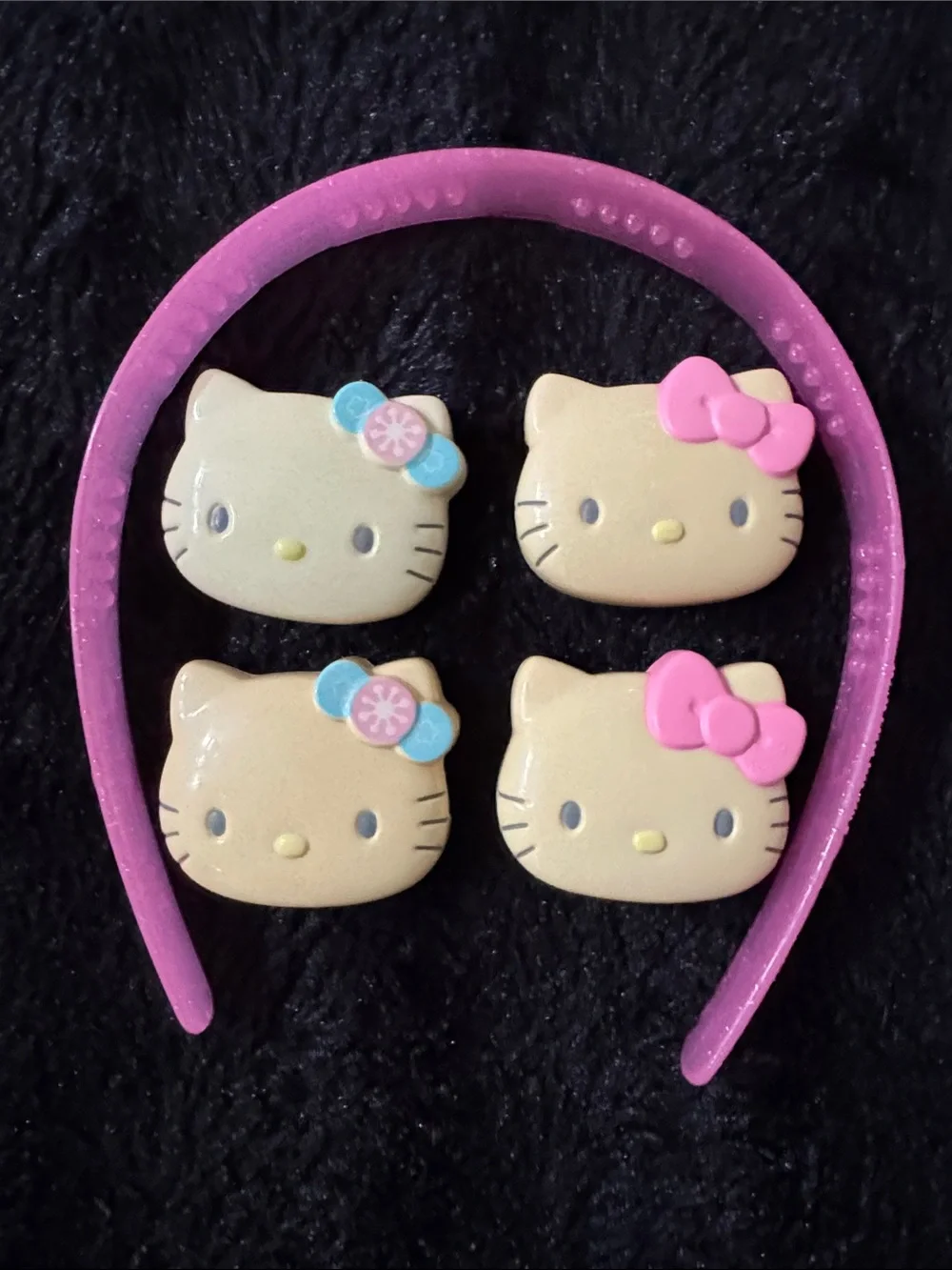 Hello Kitty Barrettes on Headband or Use Alone 2002 McDonald’s Happy Meal Toy
